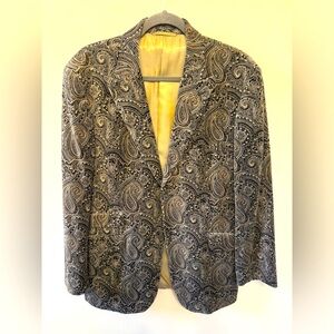 Velvet paisley men's blazer